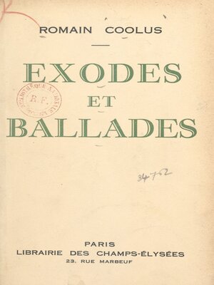 cover image of Exodes et ballades